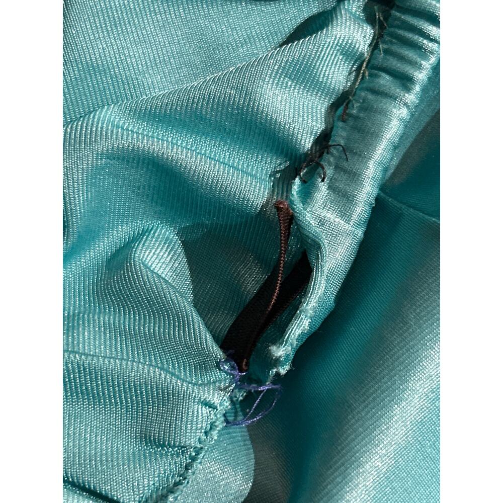Vintage 80s 90s Black & Turquoise Sexy Nightie - Picture 8 of 10